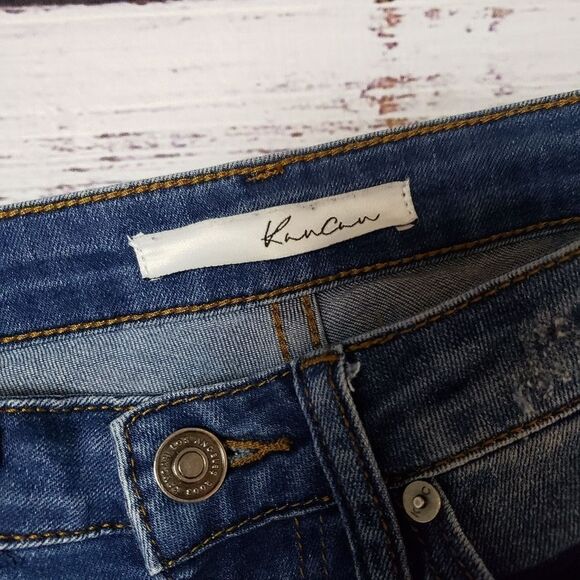 Kancan Kan Can Women's High Rise Destroyed Skinny Distressed Jeans - Size 25 - Picture 3 of 13